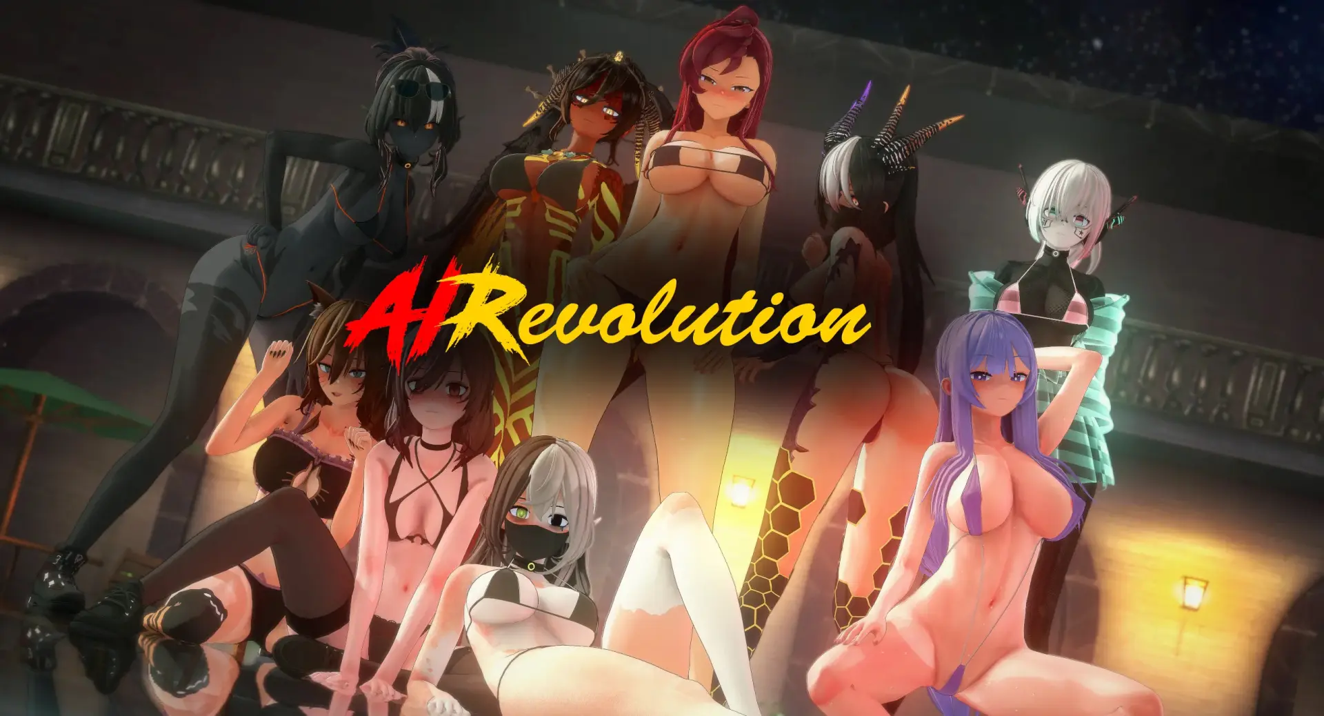 AIRevolution cover 0.3.8 – Ren'Py adult game by Akaime free download