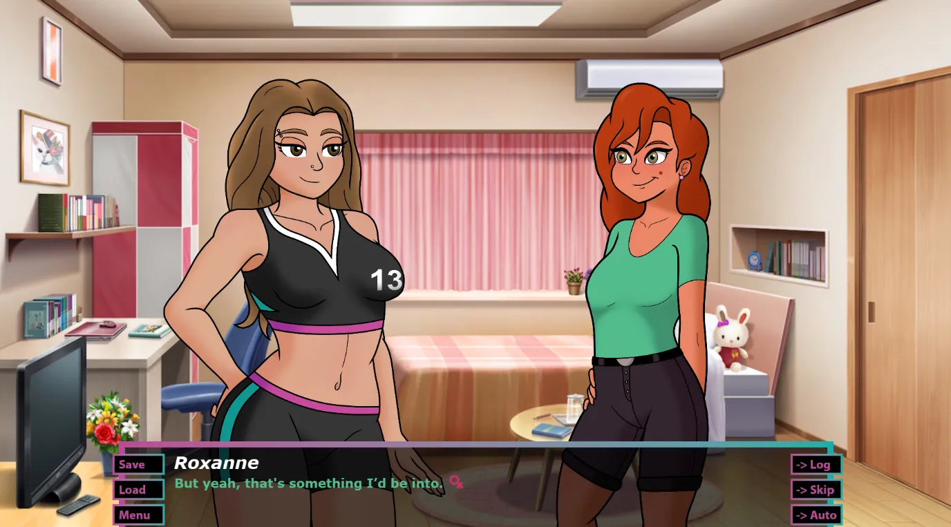 Lesbian Academy gameplay screenshot 2 (Ren'Py adult game) by MoonaMakesGames – free download