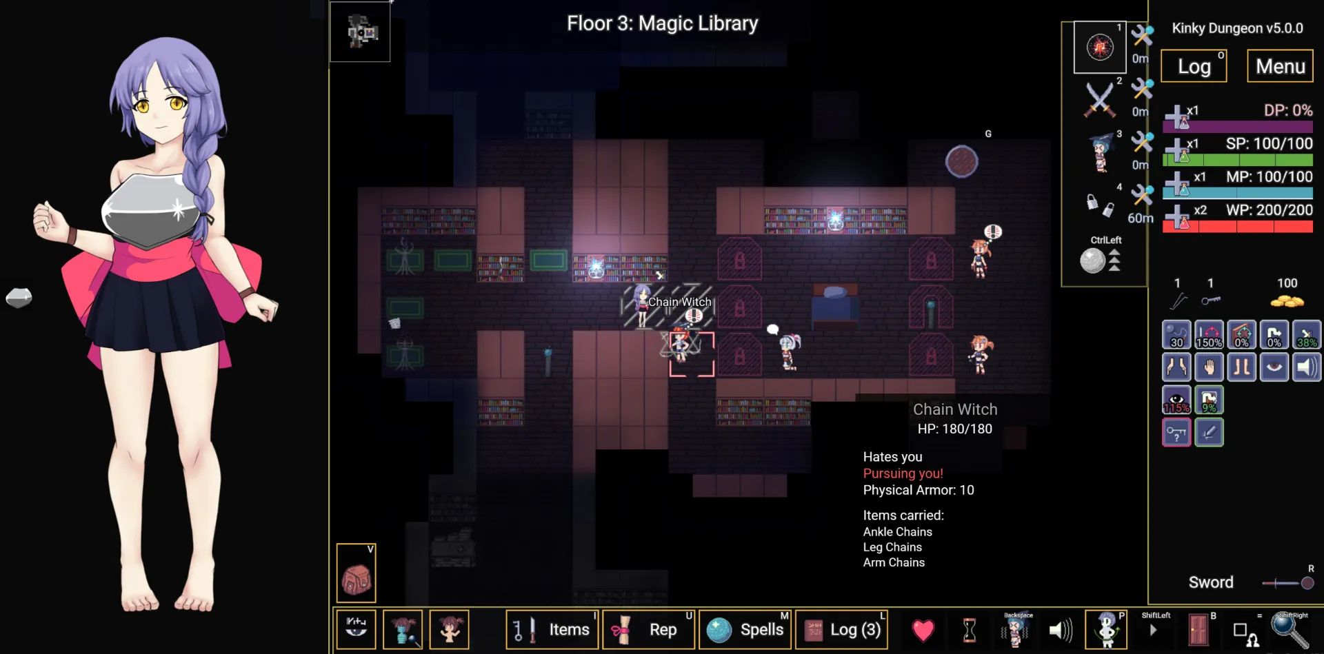 Kinky Dungeon gameplay screenshot 7 (Others adult game) by Ada18980 – free download