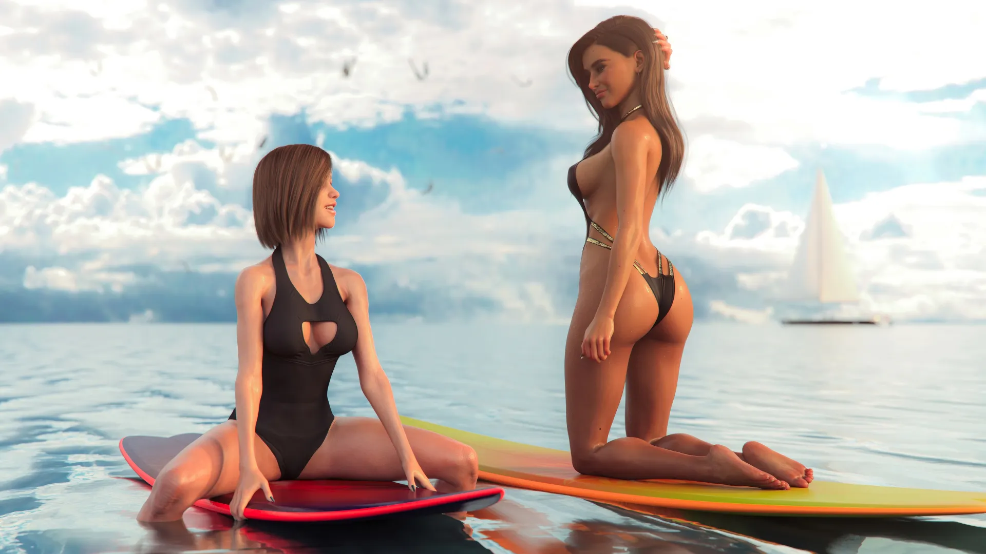 Domino Beach gameplay screenshot 4 (Ren'Py adult game) by Mr Jet – free download