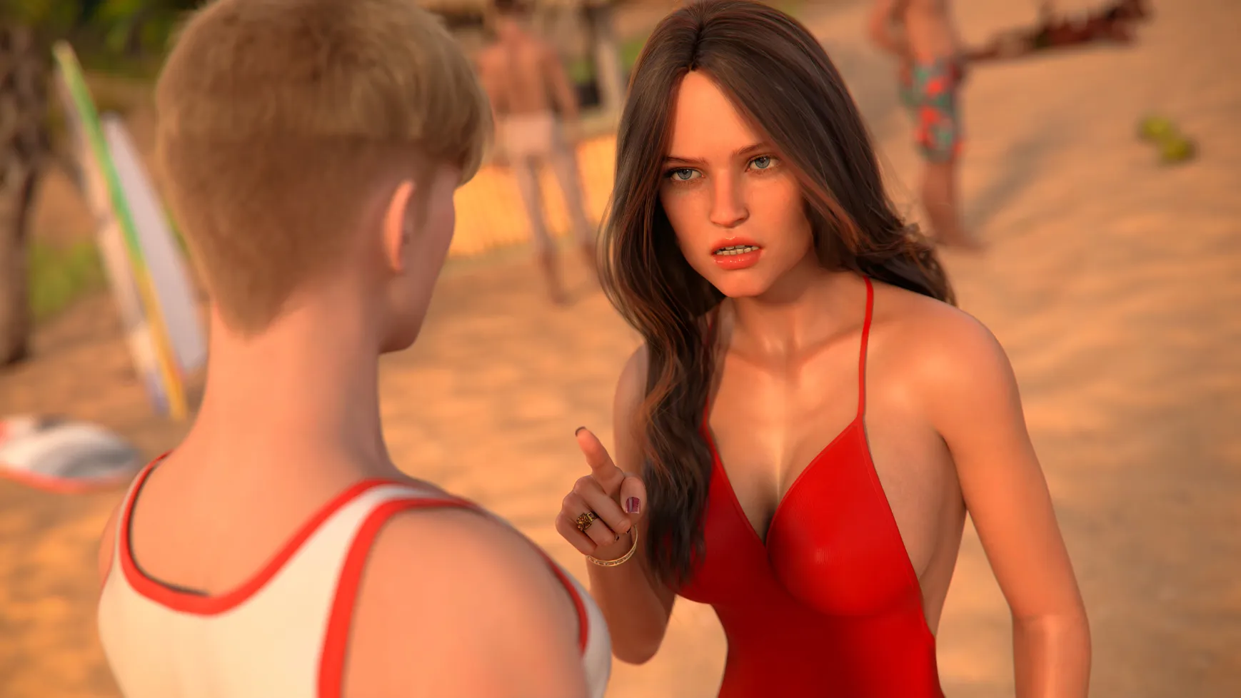 Domino Beach gameplay screenshot 7 (Ren'Py adult game) by Mr Jet – free download