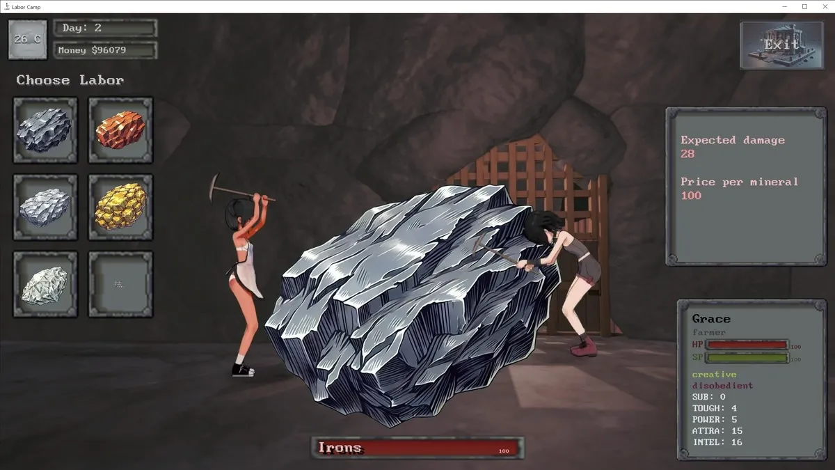 Labor Camp gameplay screenshot 3 (Ren'Py adult game) by spankbot – free download