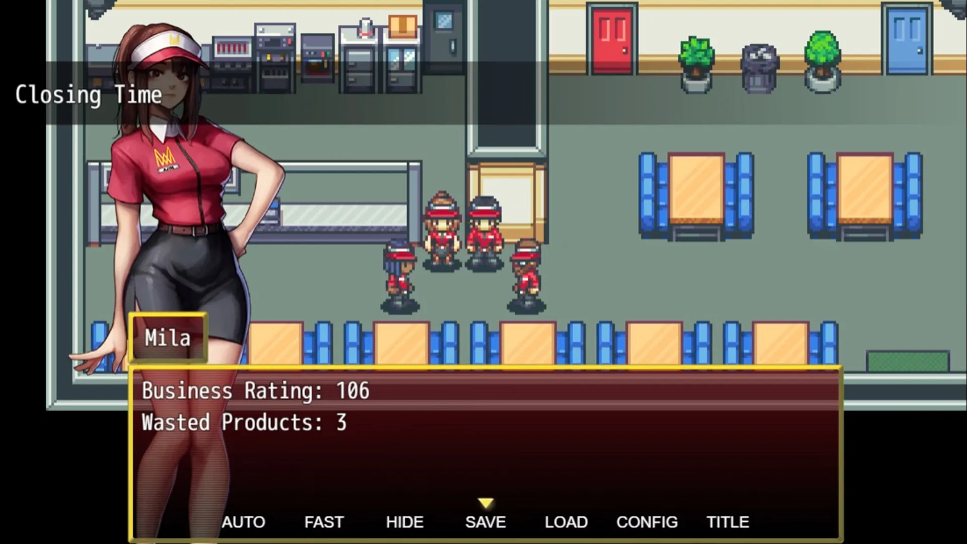 Fastfood Girlfriend gameplay screenshot 4 (RPGM adult game) by Noxurtica – free download
