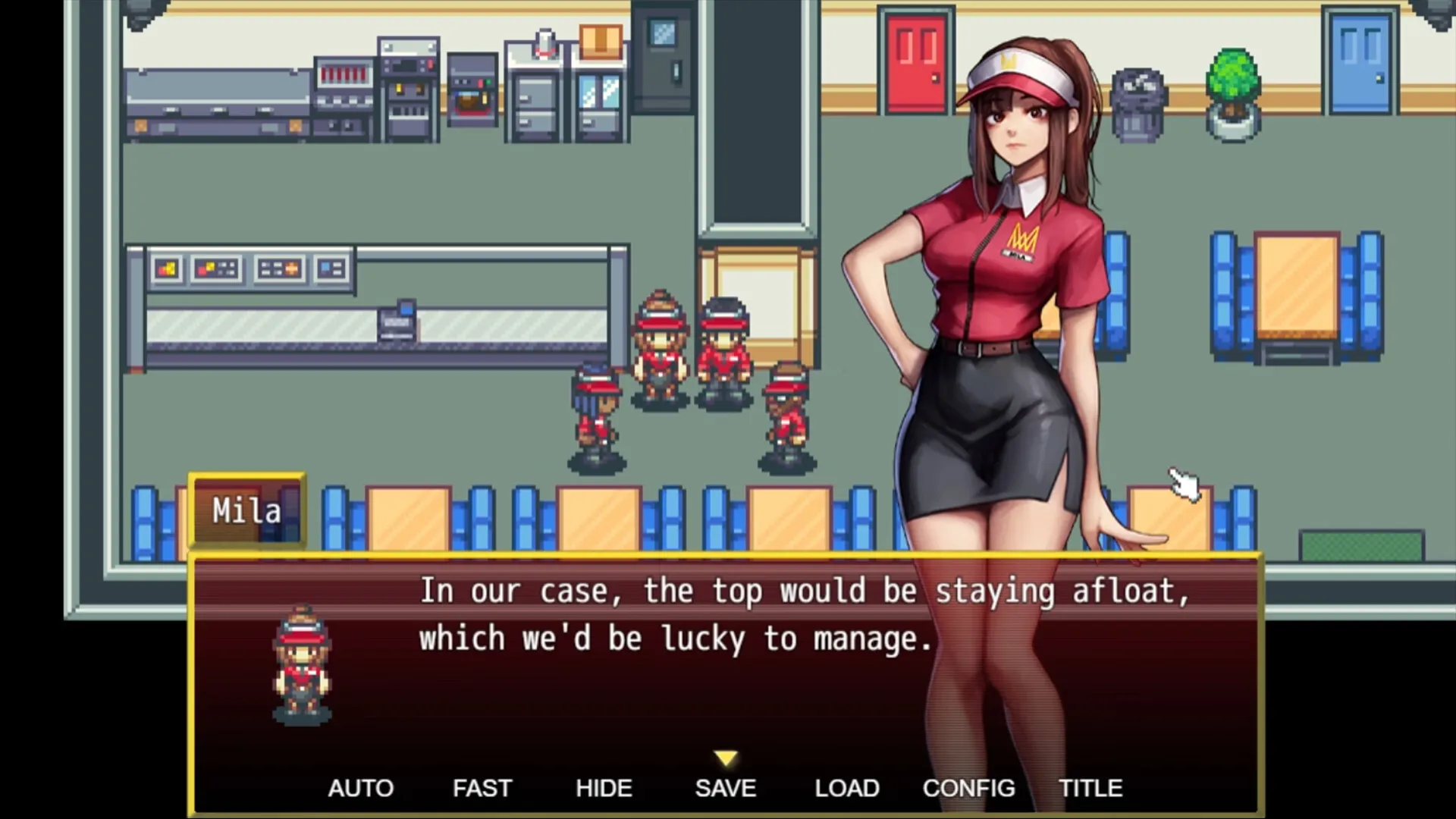 Fastfood Girlfriend gameplay screenshot 7 (RPGM adult game) by Noxurtica – free download