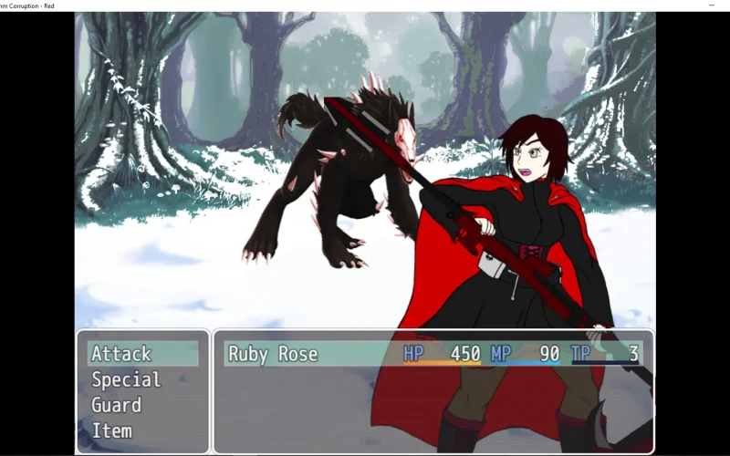 Grimm Corruption – Red Trailer cover FINAL – RPGM adult game by Patchworkheart Productions free download