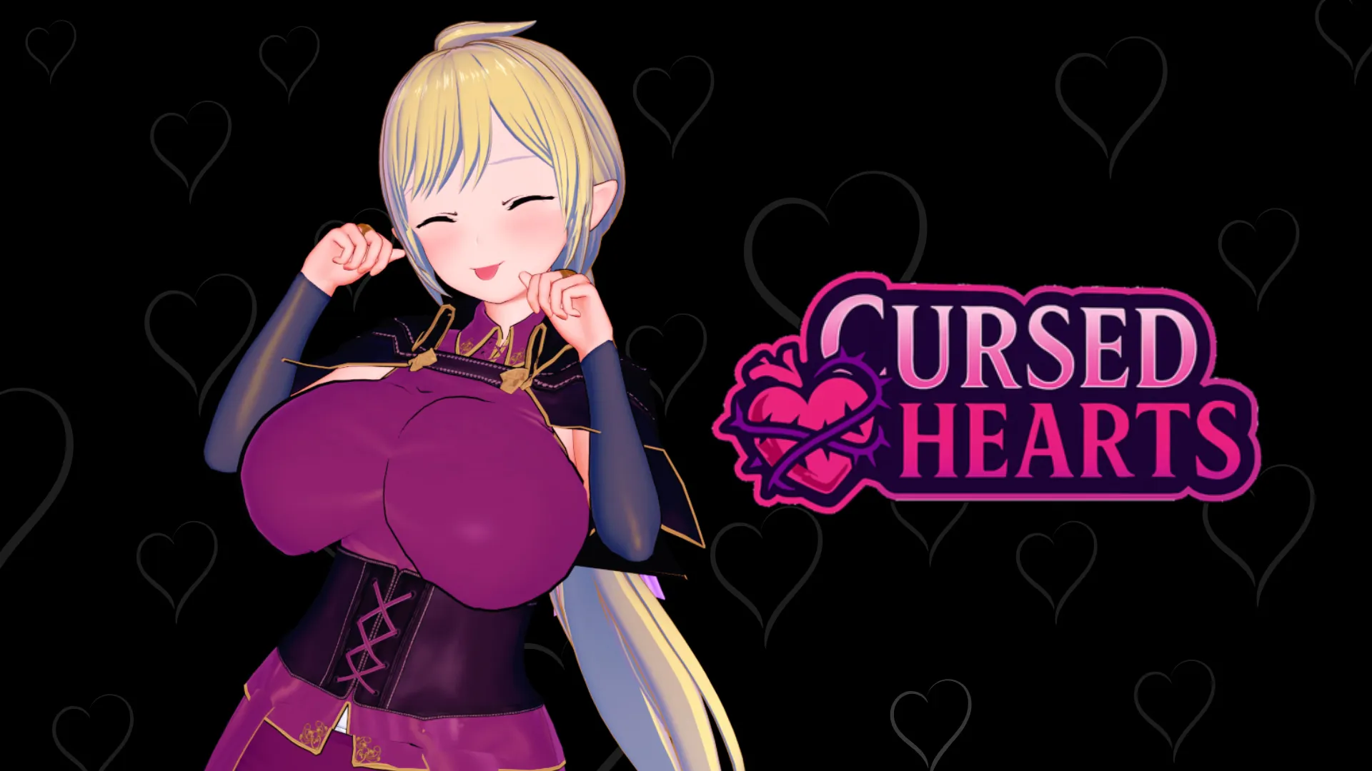 Cursed Hearts cover 1.1 Free – Ren'Py adult game by My Big Little Brother free download