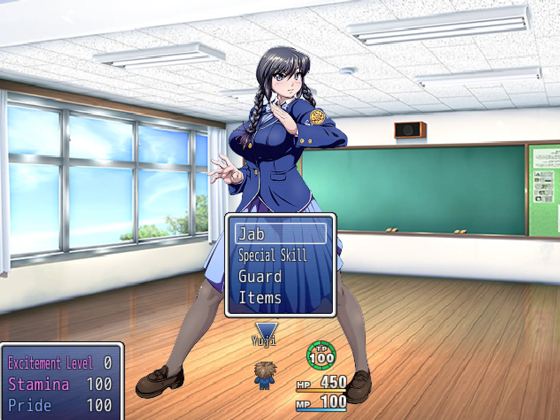 Afterschool Mix Fighters Boy VS Girl Battle gameplay screenshot 7 (RPGM adult game) by Kamikura Style Association – free download