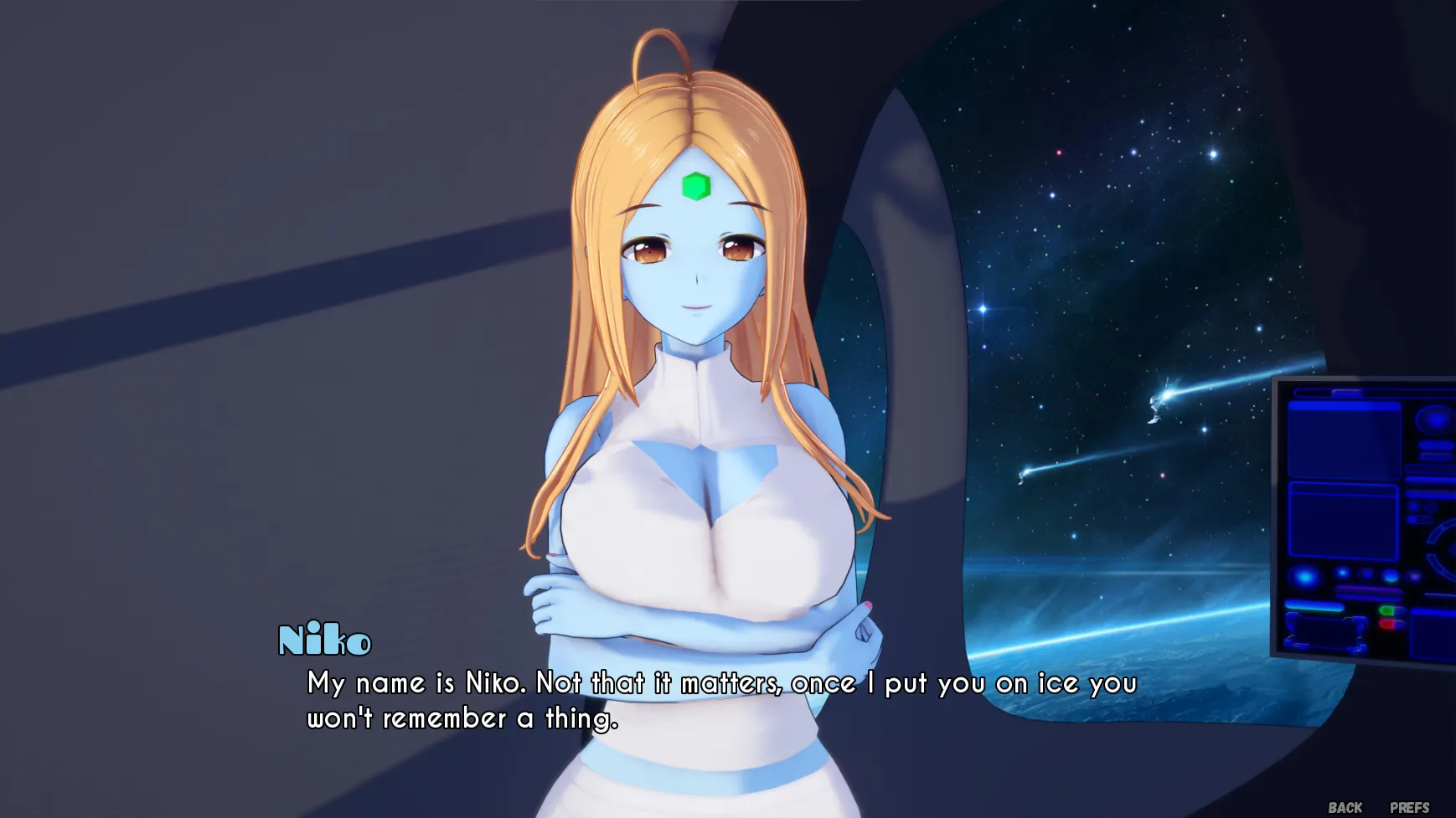 H x Alien gameplay screenshot 2 (Ren'Py adult game) by My Big Little Brother – free download