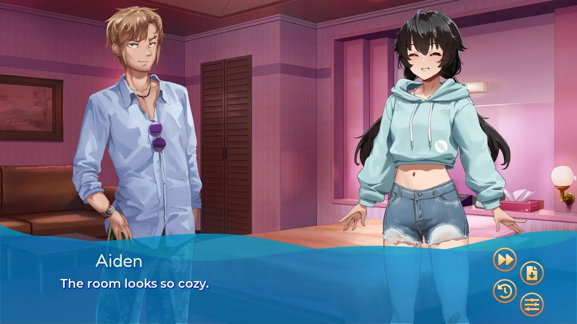 Swimmer Admiration 2 gameplay screenshot 2 (Ren'Py adult game) by PUSH! Soft – free download