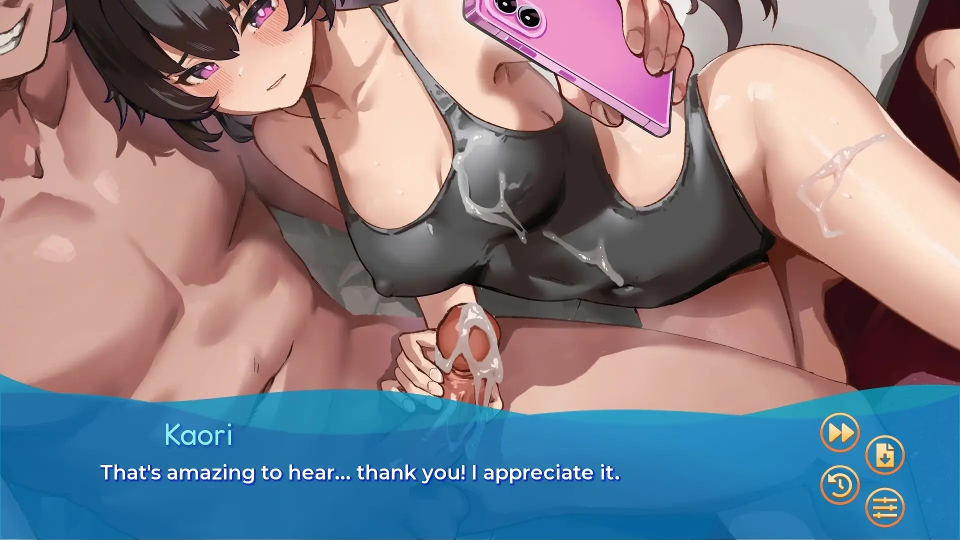 Swimmer Admiration 2 gameplay screenshot 8 (Ren'Py adult game) by PUSH! Soft – free download