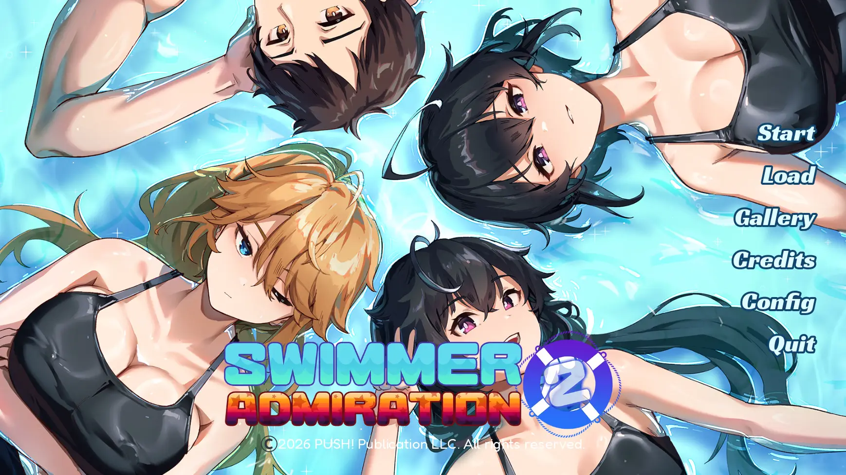 Swimmer Admiration 2 cover demo – Ren'Py adult game by PUSH! Soft free download
