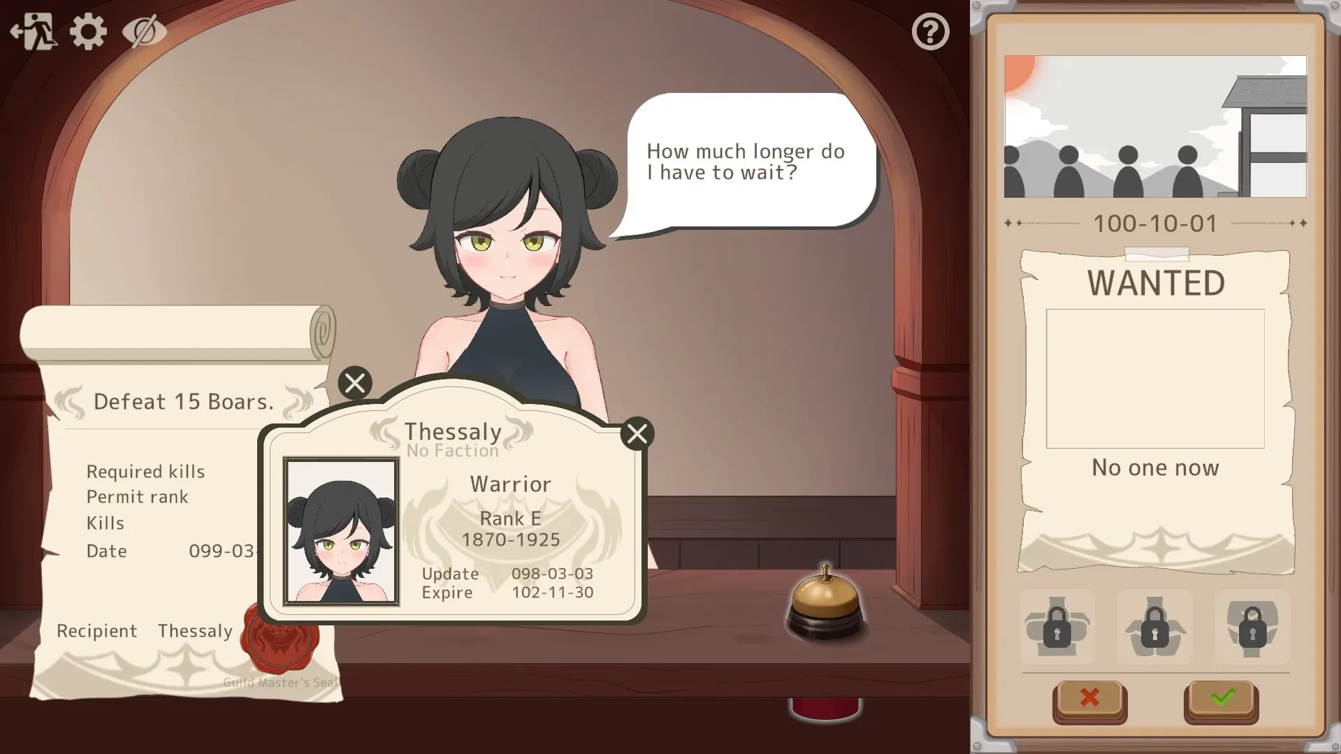 Quest Please! gameplay screenshot 1 (Unity adult game) by scoutswren – free download