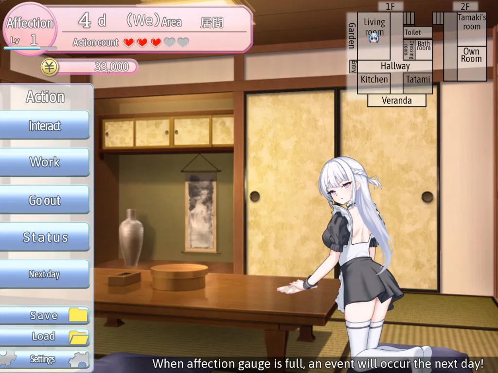 Master, from now on I shall take my Revenge gameplay screenshot 3 (RPGM adult game) by Studio Neko Kick – free download