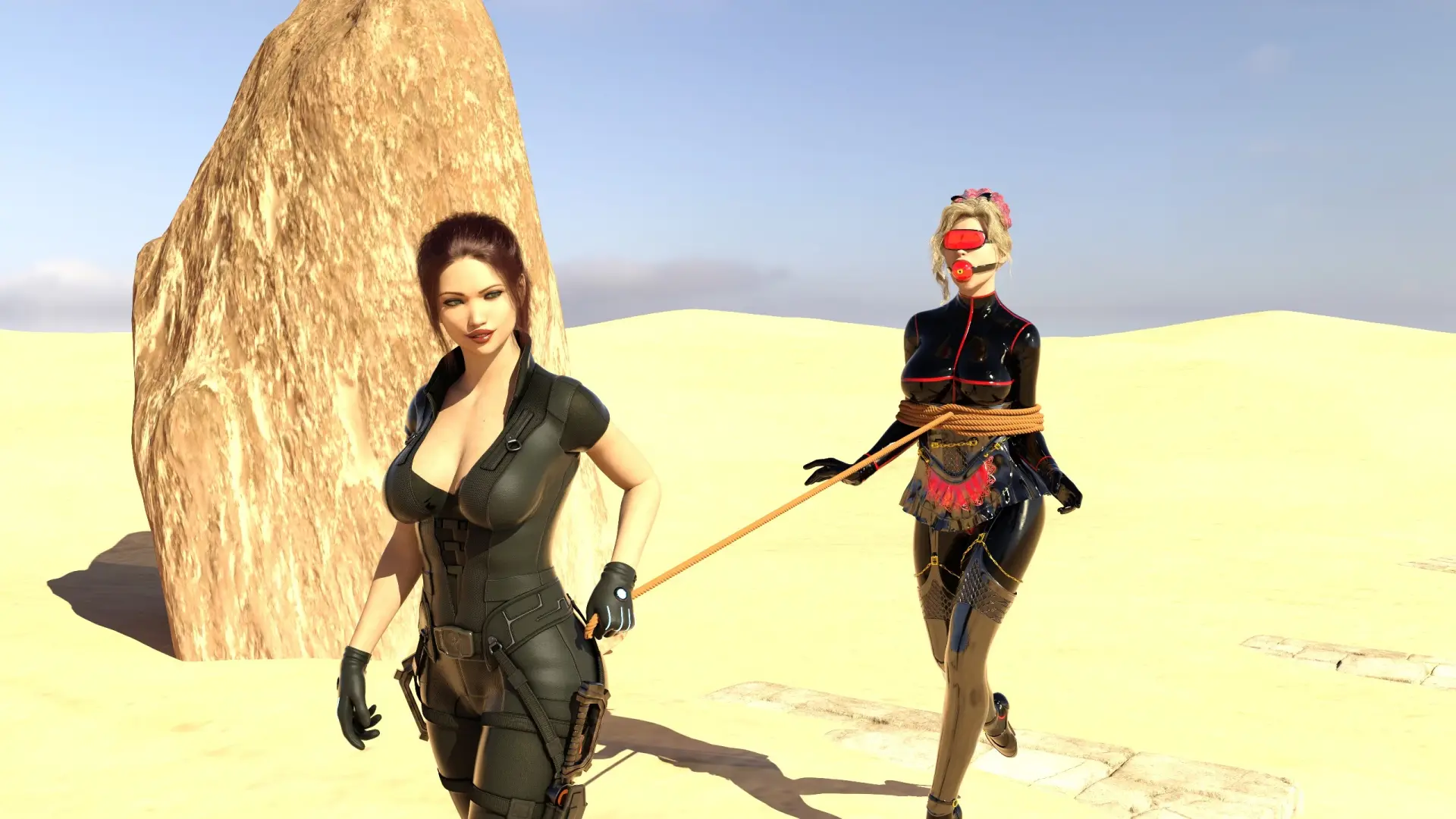 No Escape: Game Edition! cover 0.34.2 – RPGM adult game by Scriptor free download