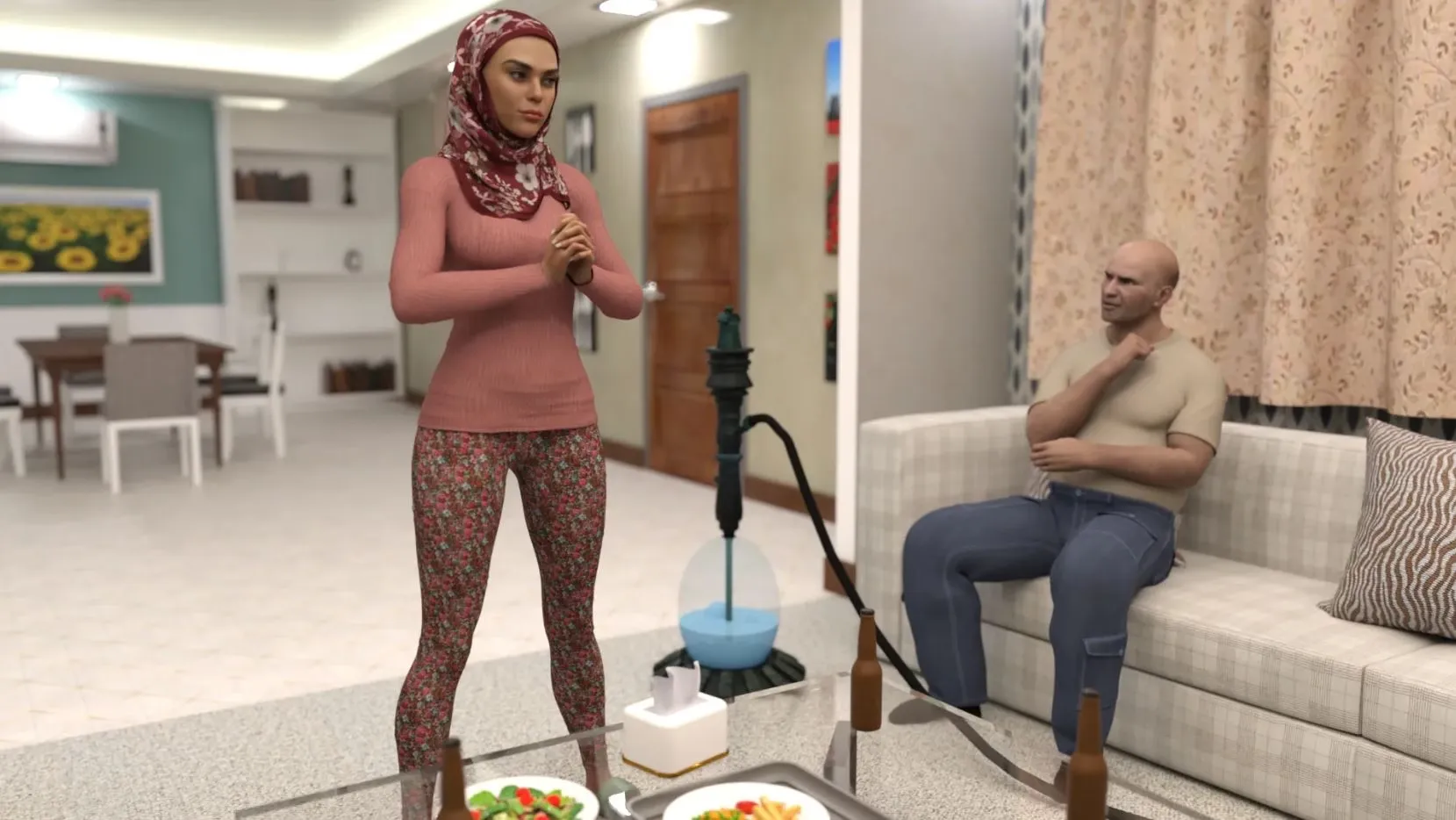 Life in Middle East gameplay screenshot 4 (Ren'Py adult game) by LustfulFantasy – free download