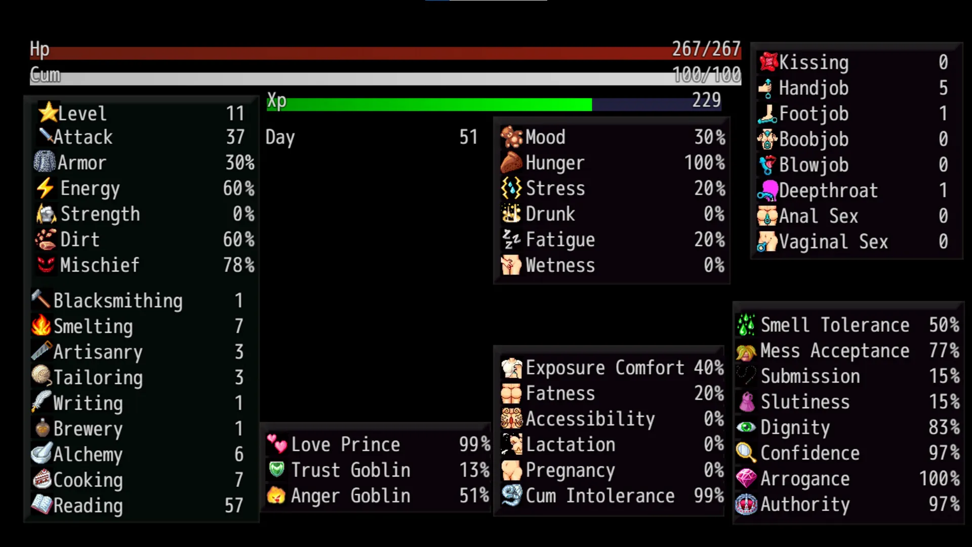 Princess in the Tower gameplay screenshot 1 (RPGM adult game) by X-Dew – free download