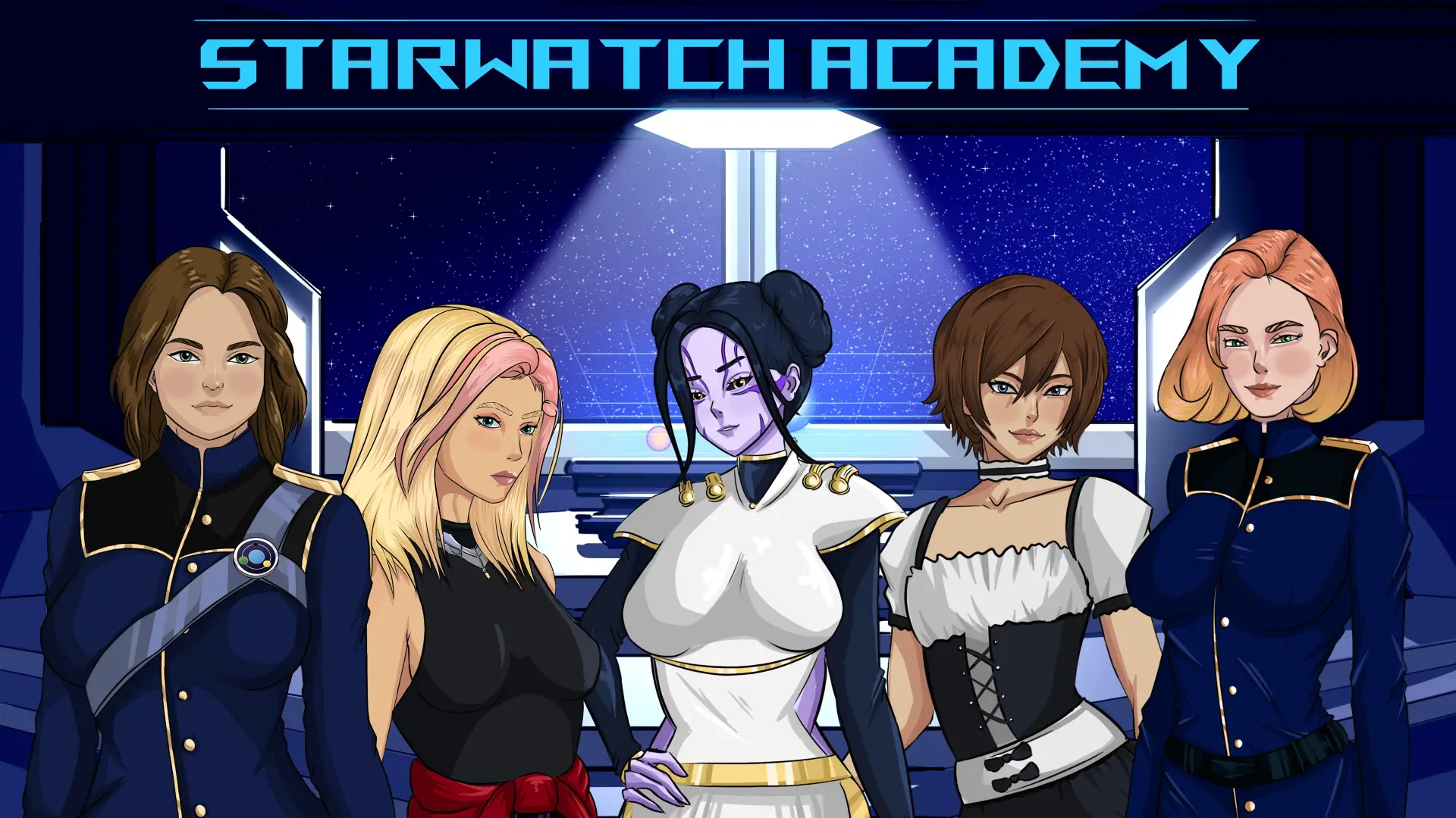 Starwatch Academy cover 0.4.2 – HTML adult game by Jaded Dreams free download