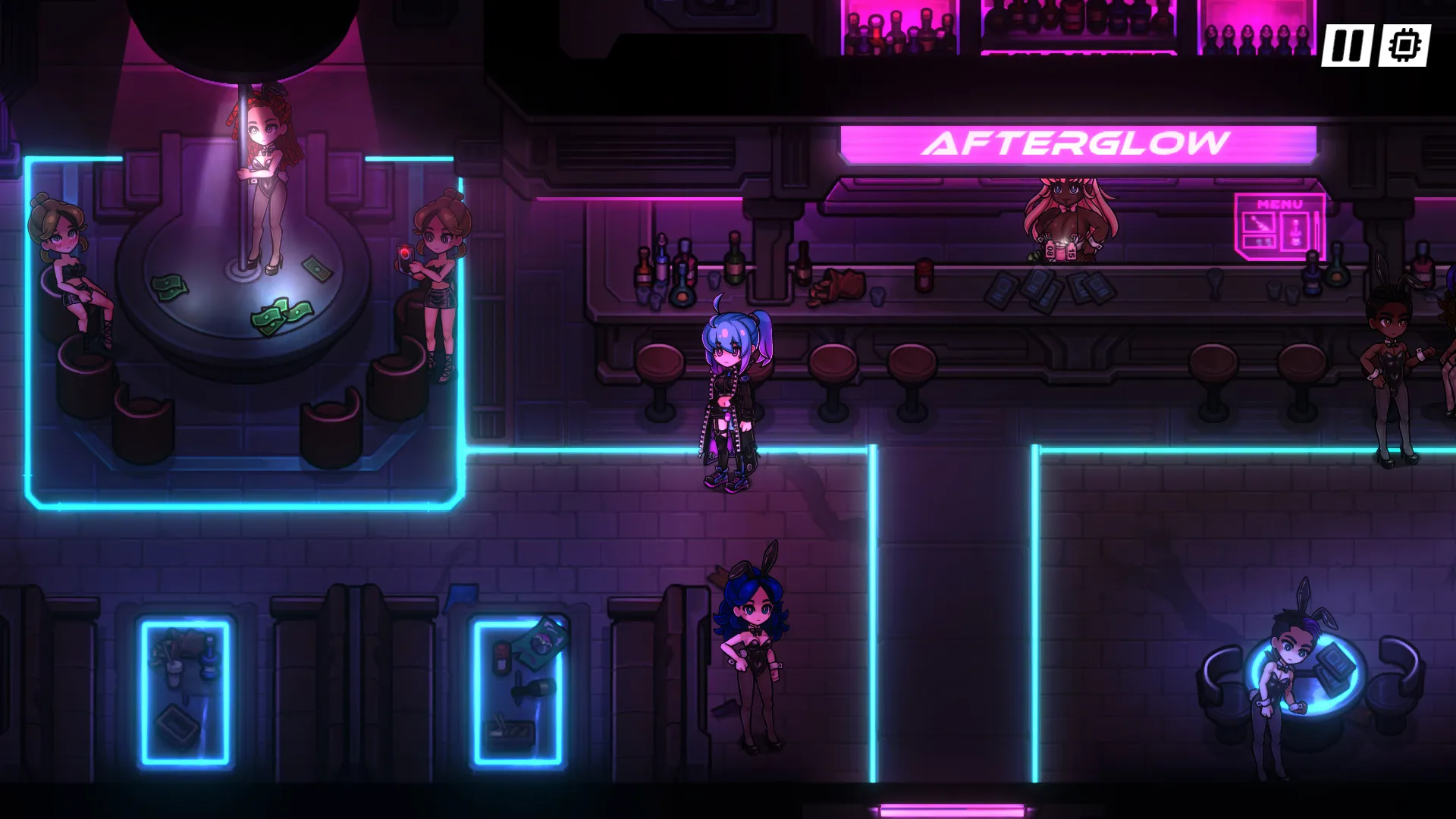 Third Crisis Neon Nights gameplay screenshot 4 (Unity adult game) by Anduo Games – free download
