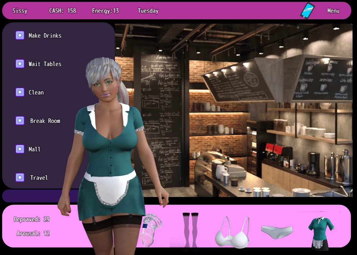 Reversed gameplay screenshot 7 (RPGM adult game) by HappyHGames – free download