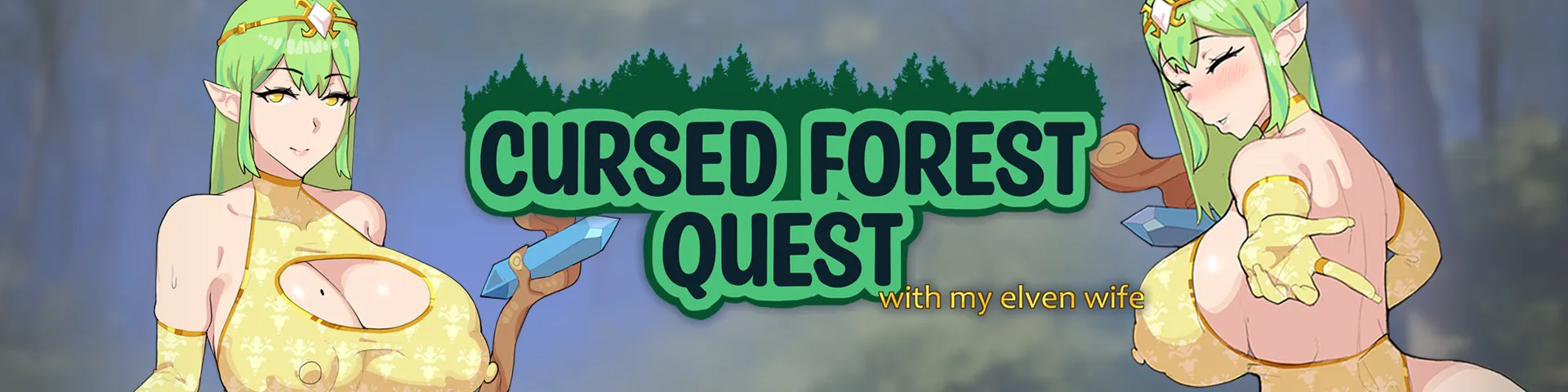 Cursed Forest Quest cover 0.7.3 – Ren'Py adult game by Pray For Fantasy Girls free download