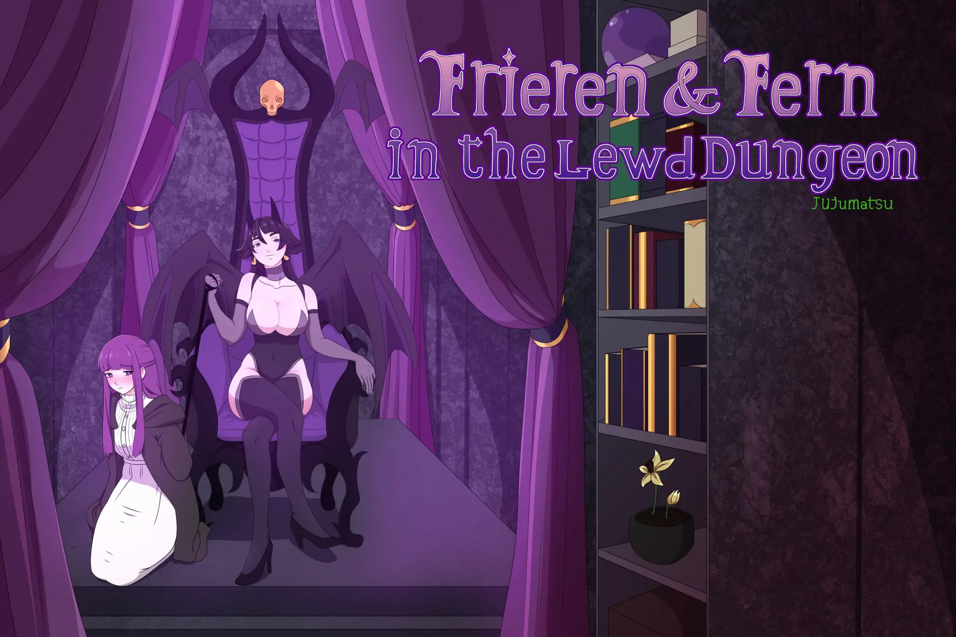 Frieren and Fern in the Lewd Dungeon cover 0.9 – RPGM adult game by Kazumatsu free download