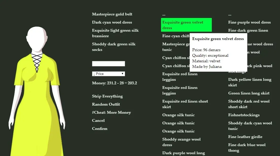 I Was Enslaved by an Evil Witch and Turned into Her Maid! gameplay screenshot 2 (HTML adult game) by Dahakma – free download