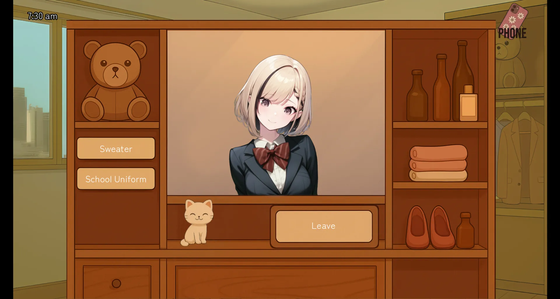 Echoes of Her gameplay screenshot 1 (Ren'Py adult game) by Mispeled – free download