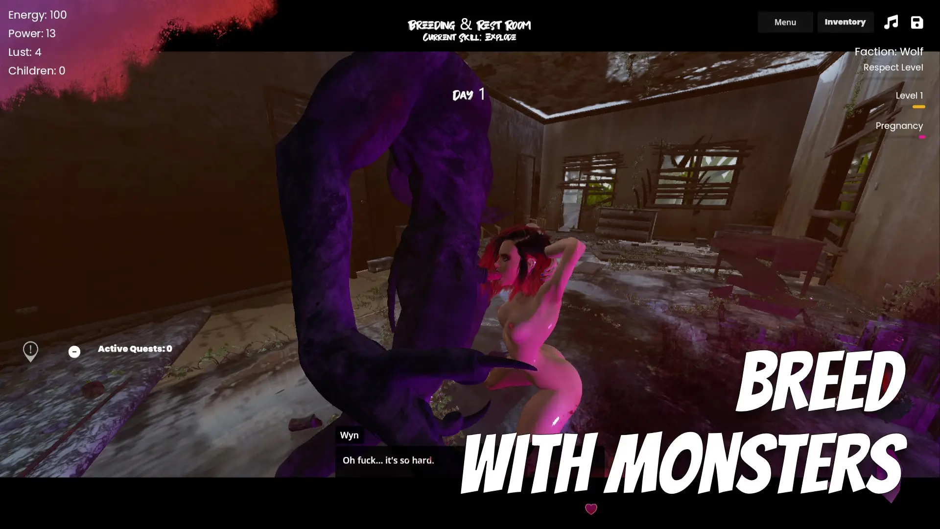Lustful Apocalypse gameplay screenshot 5 (Godot adult game) by Demon Alter Studios – free download
