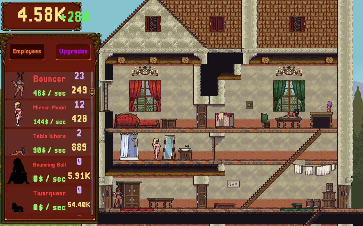 Idle Brothel gameplay screenshot 6 (Unity adult game) by Probane – free download