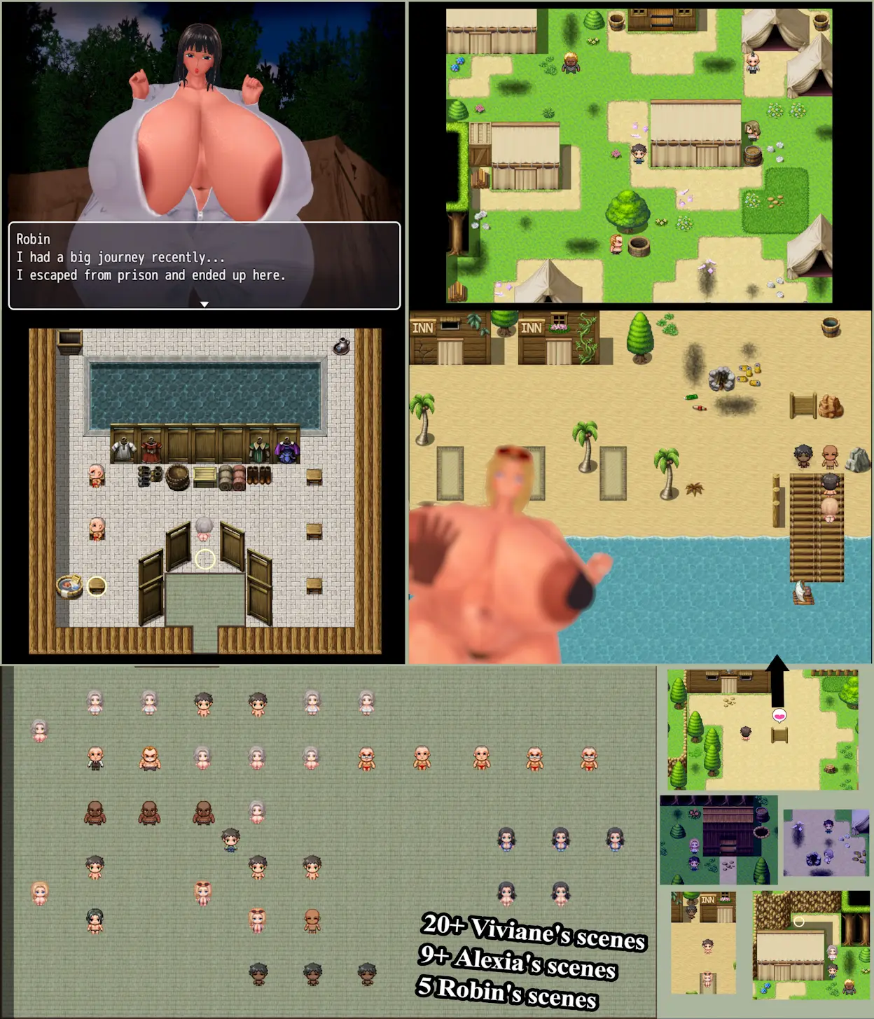 Juuj Town gameplay screenshot 2 (RPGM adult game) by Juujia – free download