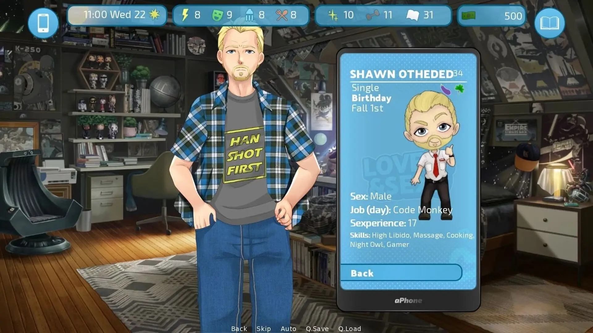 Love & Sex: Second Base – Shawn’s Story gameplay screenshot 11 (Ren'Py adult game) by Andrealphus – free download