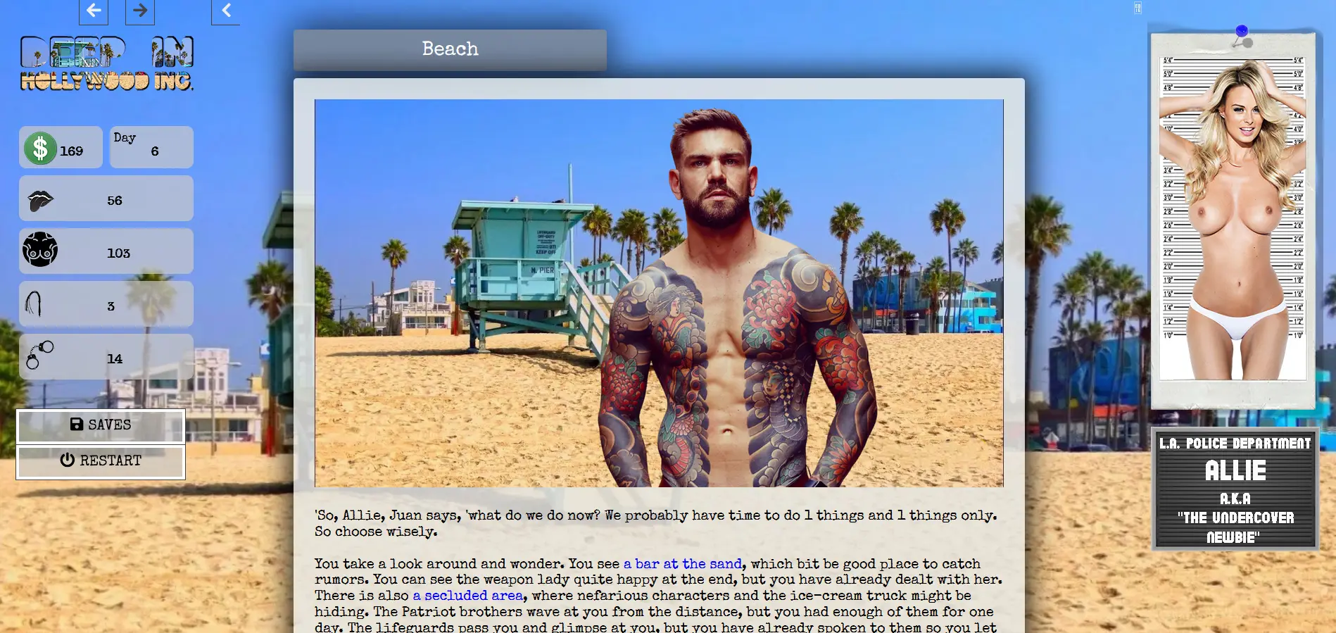 Deep in Hollywood Inc. gameplay screenshot 5 (HTML adult game) by Ulysses Games F95zone – free download