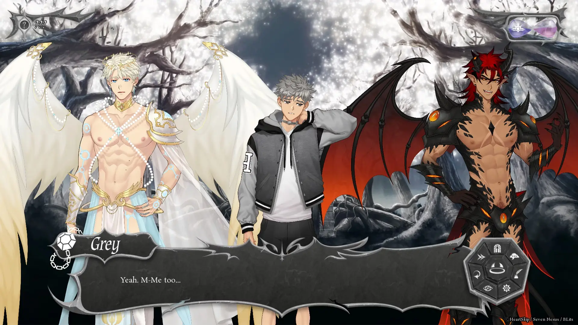Seven Nexus gameplay screenshot 5 (Ren'Py adult game) by Heartskip Games – free download