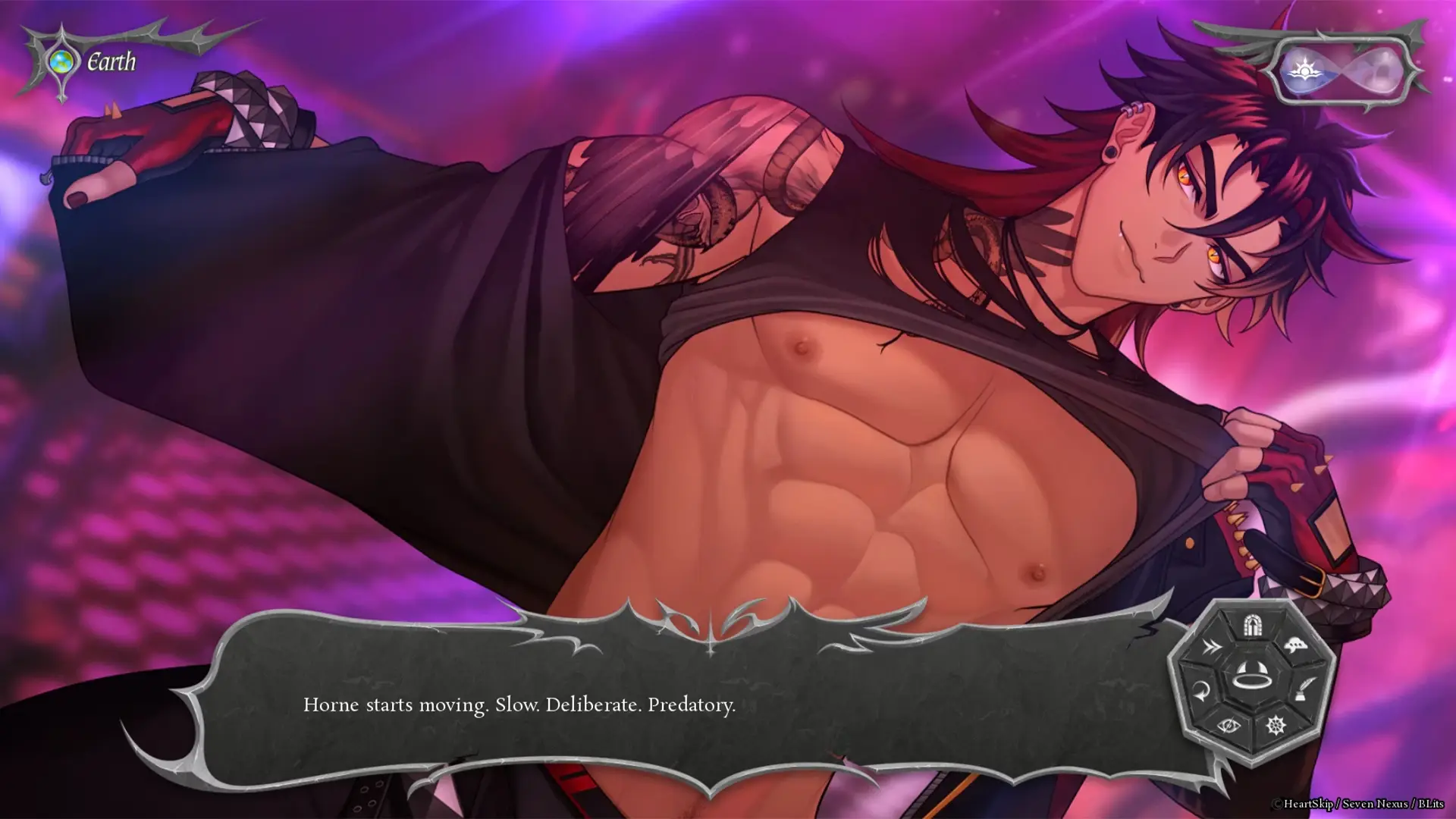 Seven Nexus gameplay screenshot 1 (Ren'Py adult game) by Heartskip Games – free download