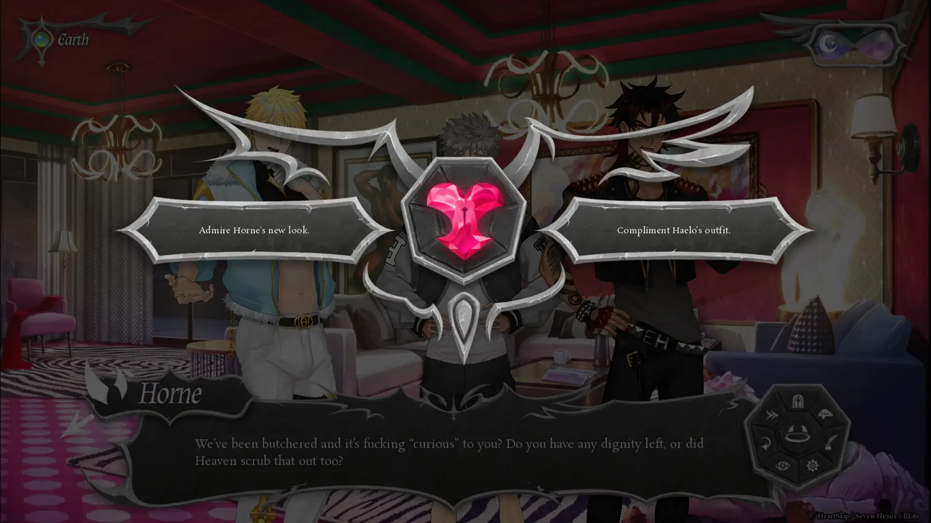 Seven Nexus gameplay screenshot 7 (Ren'Py adult game) by Heartskip Games – free download