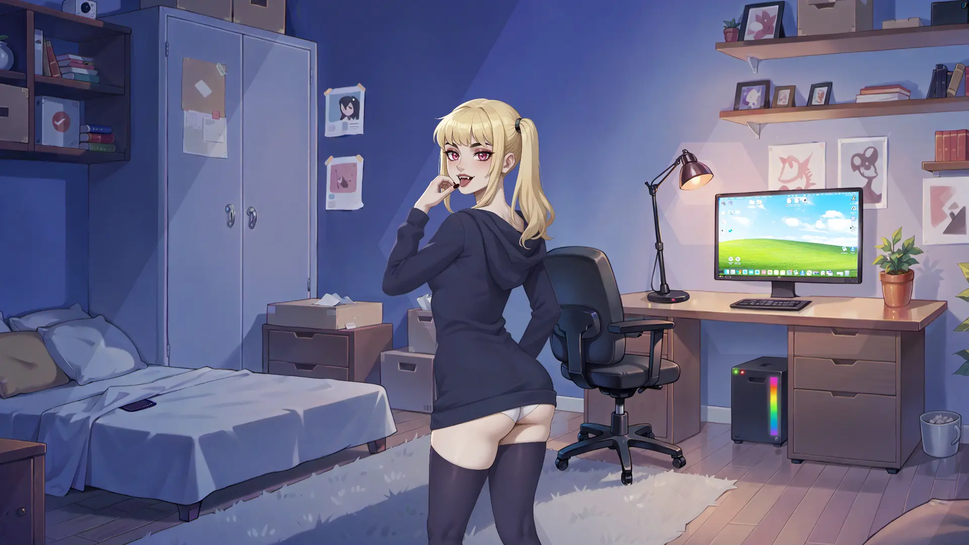 EmyLiveShow Origins: Emy the Vampire Queen gameplay screenshot 4 (Unity adult game) by Team Emily – free download