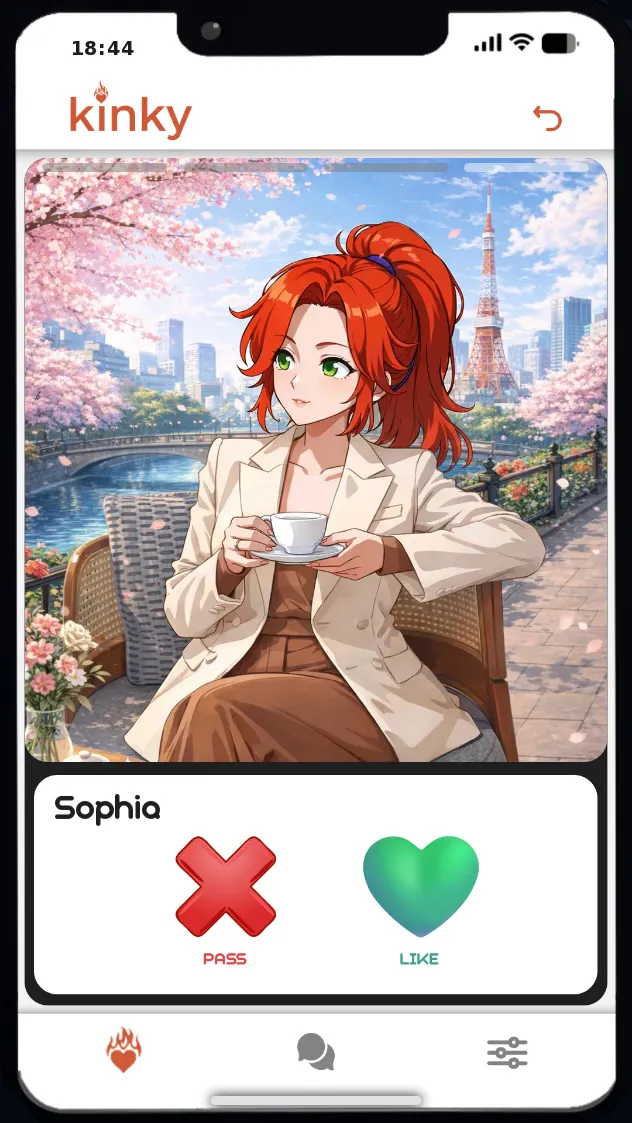 Kinky Phone – Swipe to Seduce gameplay screenshot 3 (Ren'Py adult game) by Sugar & Sin Games – free download