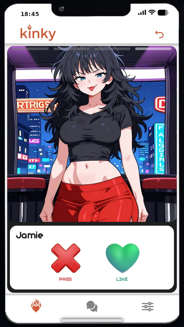Kinky Phone – Swipe to Seduce gameplay screenshot 5 (Ren'Py adult game) by Sugar & Sin Games – free download