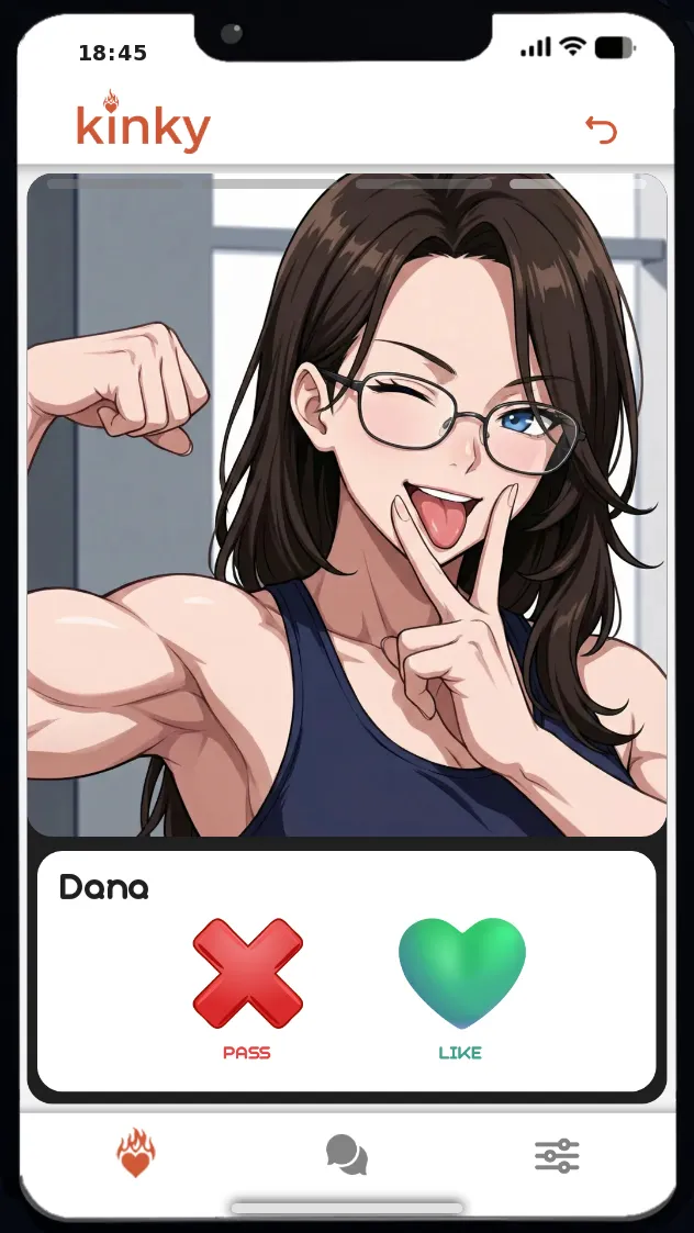 Kinky Phone – Swipe to Seduce gameplay screenshot 11 (Ren'Py adult game) by Sugar & Sin Games – free download
