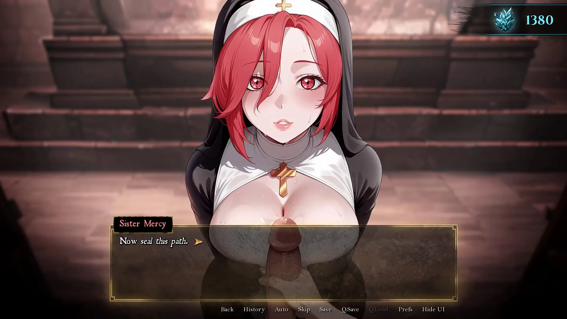 Hell’s Bells gameplay screenshot 1 (Ren'Py adult game) by SugaCubeGames – free download