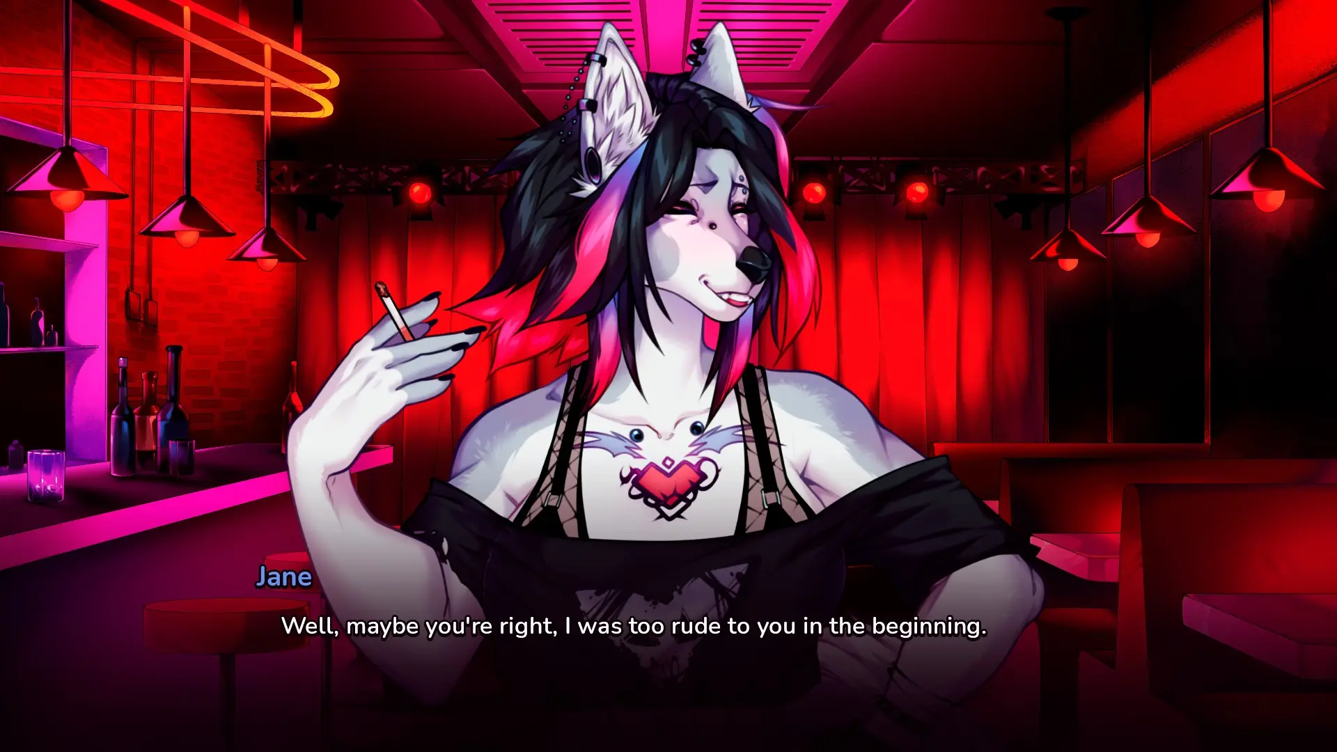 Night of Love gameplay screenshot 1 (Ren'Py adult game) by Dirty Fox Games – free download