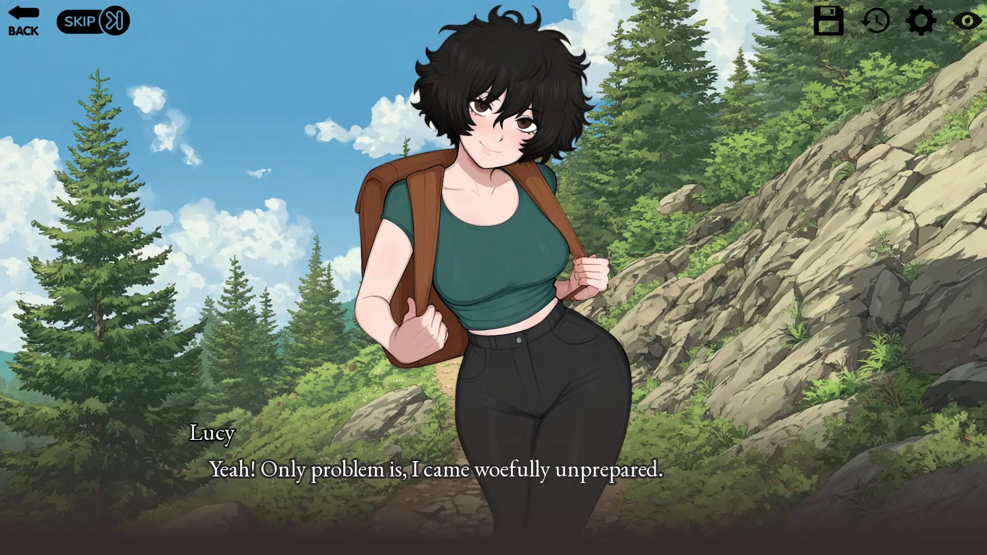Wilderness with Tomboy gameplay screenshot 12 (Ren'Py adult game) by Rodrigo Piedras – free download
