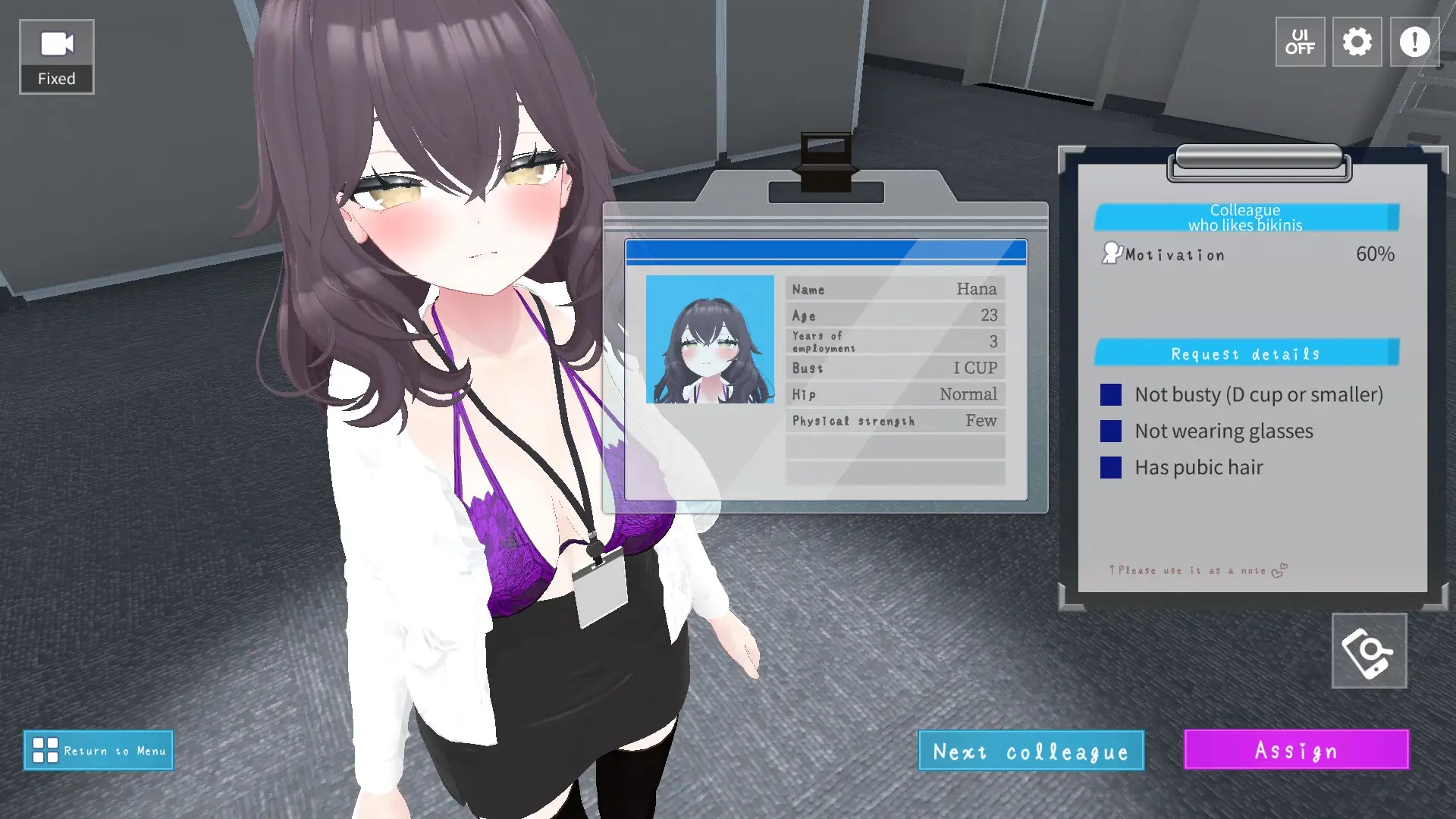 Let’s Start Managing the Sexual Relief Department! gameplay screenshot 3 (Unity adult game) by MukudoriGames /むくどりGames – free download