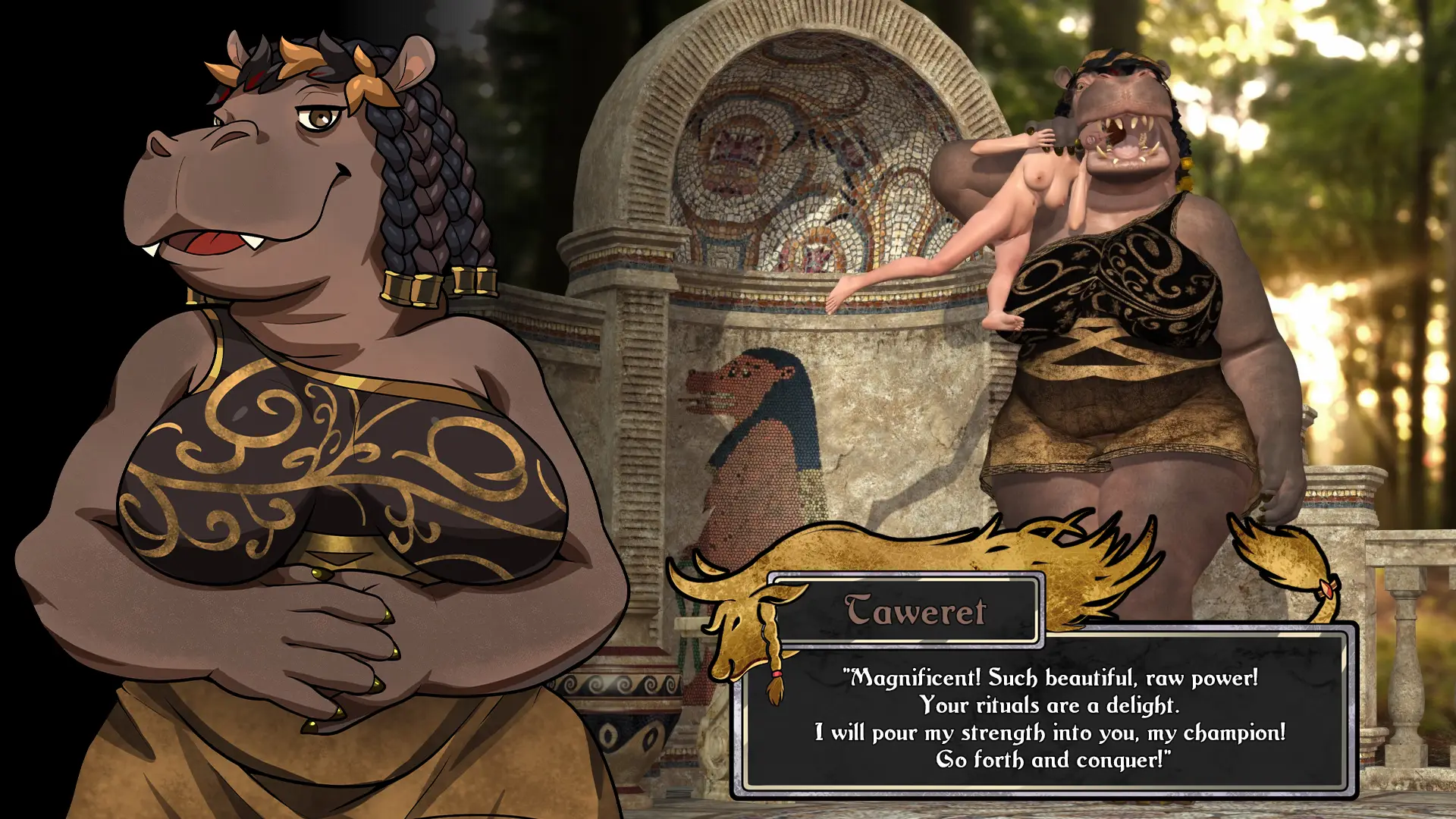 Testament of Minos gameplay screenshot 4 (Unity adult game) by Drages Animations – free download