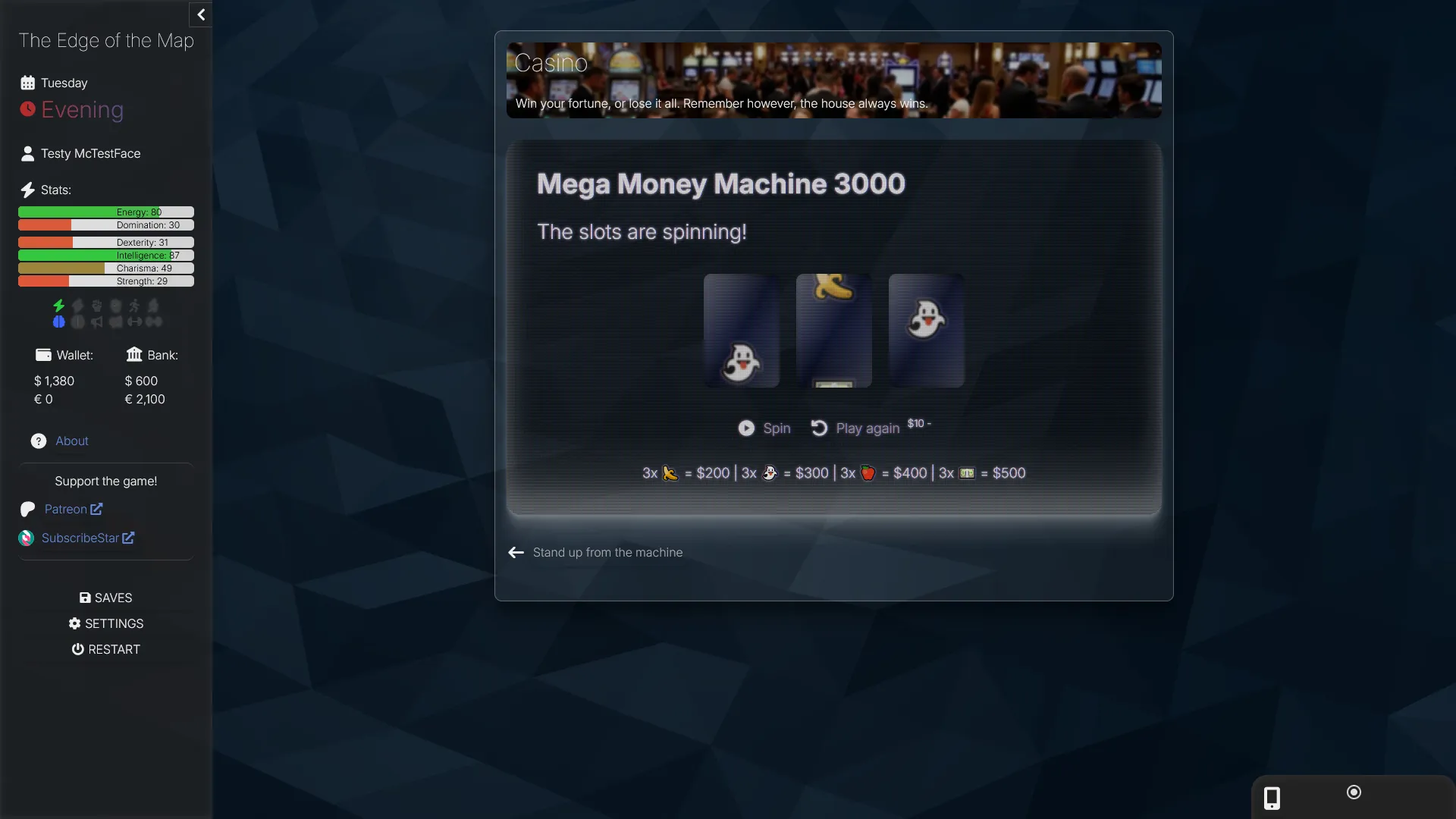 The Edge of the Map gameplay screenshot 3 (HTML adult game) by Testy McTestface – free download