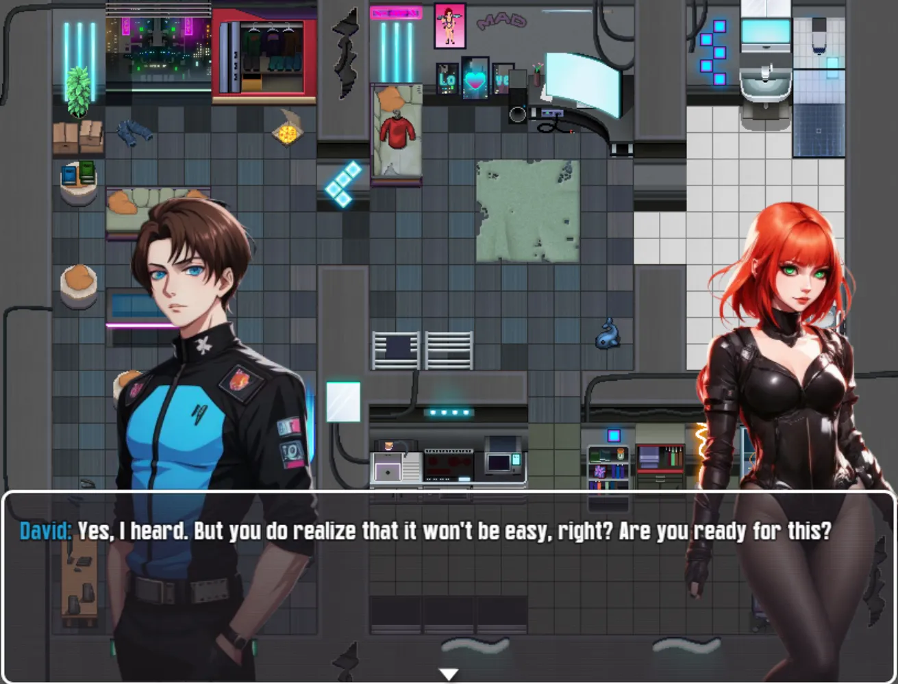 Cyberwhores gameplay screenshot 6 (RPGM adult game) by Moonnut – free download