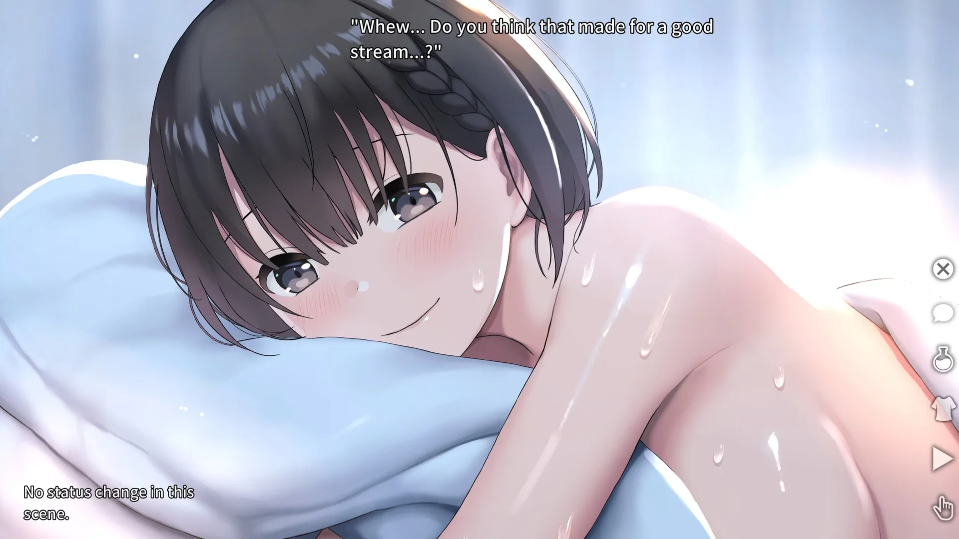 Steamy Livestreams with My Girlfriend gameplay screenshot 1 (Unity adult game) by Laplace – free download
