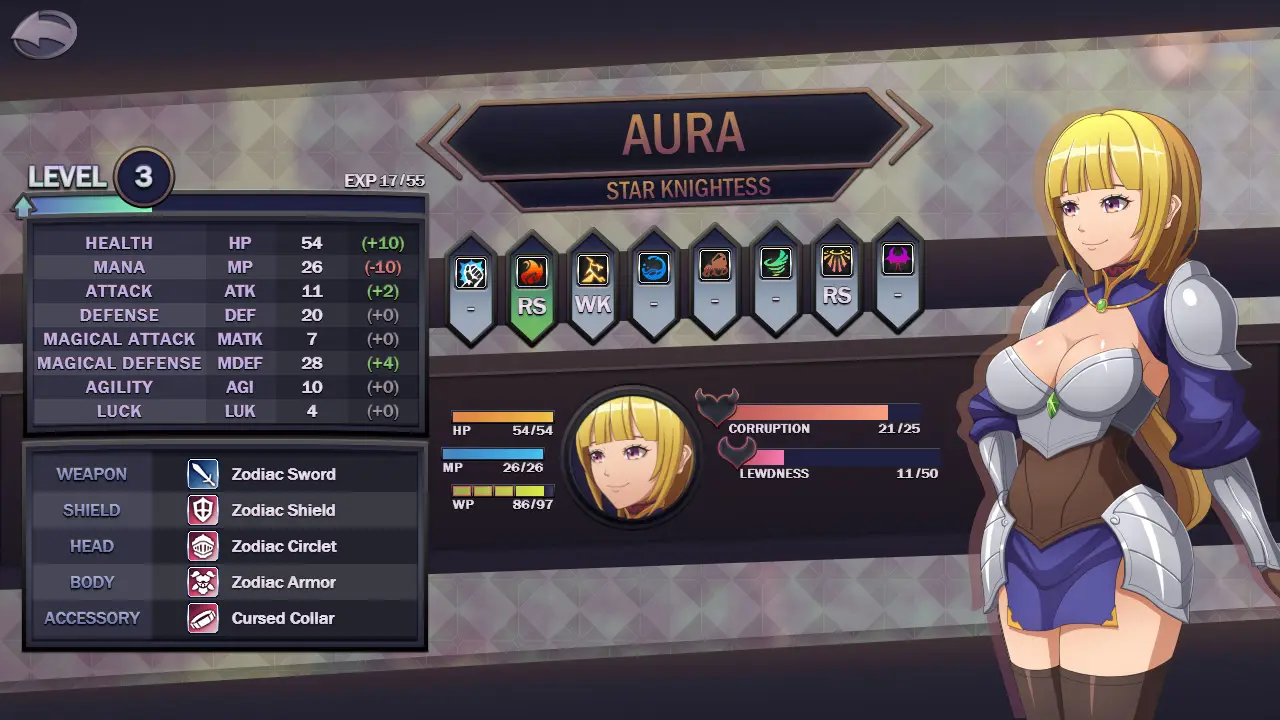 Star Knightess Aura gameplay screenshot 13 (RPGM adult game) by aura-dev – free download