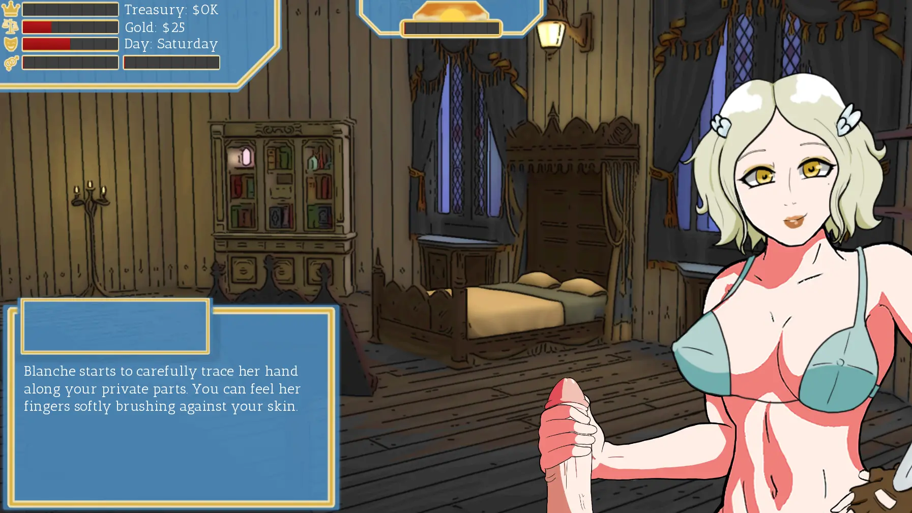 Evalia: The Lust Kingdom gameplay screenshot 6 (Ren'Py adult game) by VelvetGene – free download