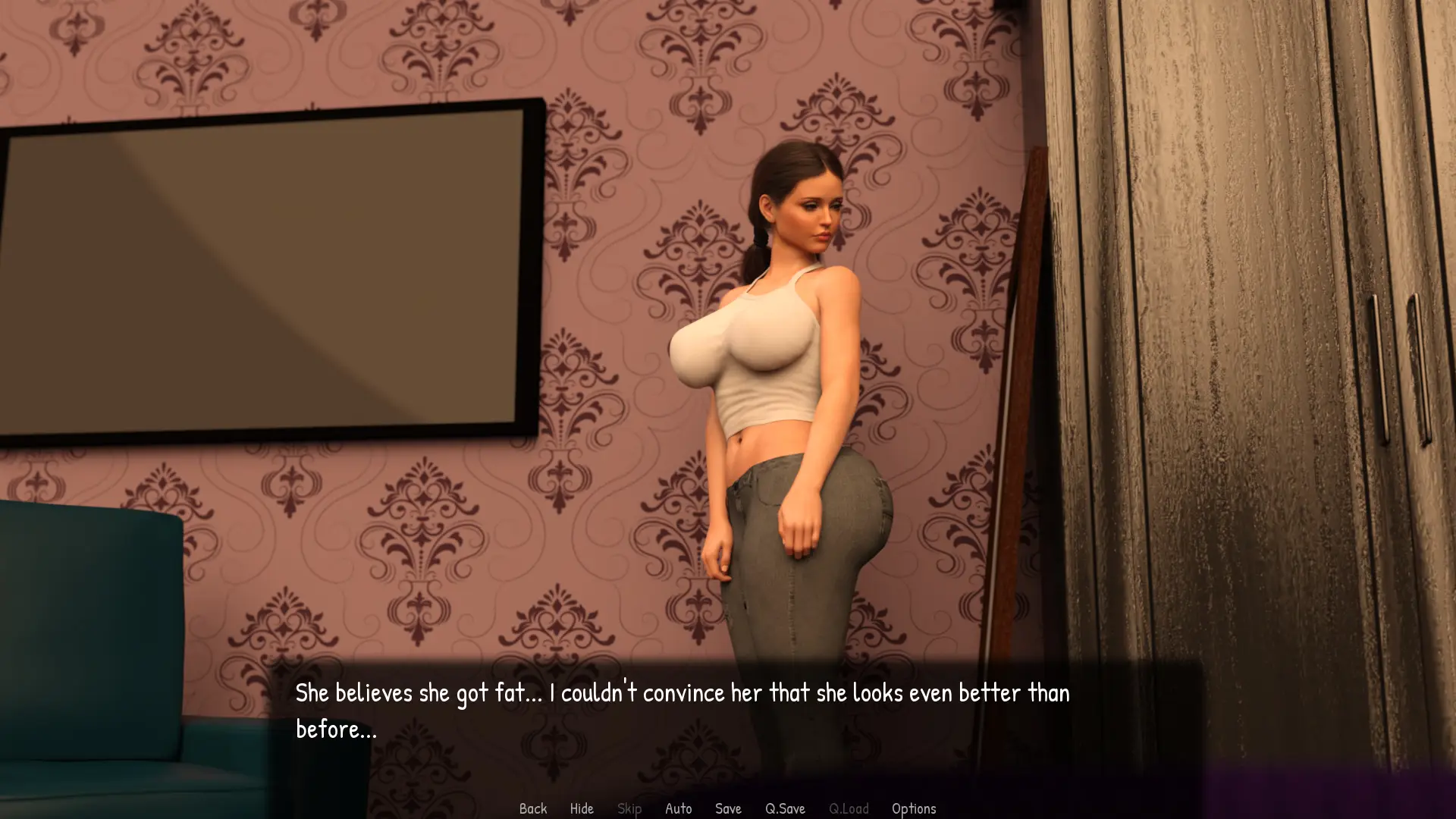 Girlfriend Unfettered gameplay screenshot 13 (Ren'Py adult game) by Ashen Bunny – free download